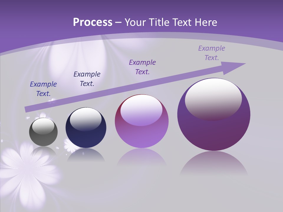 Flora Decoration Black PowerPoint Template