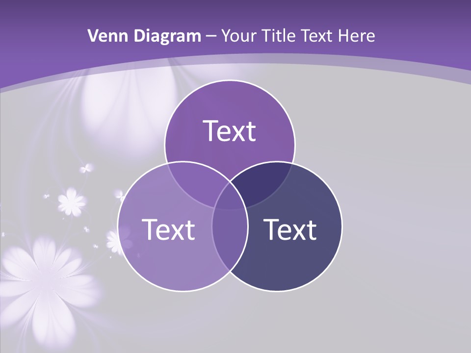 Flora Decoration Black PowerPoint Template