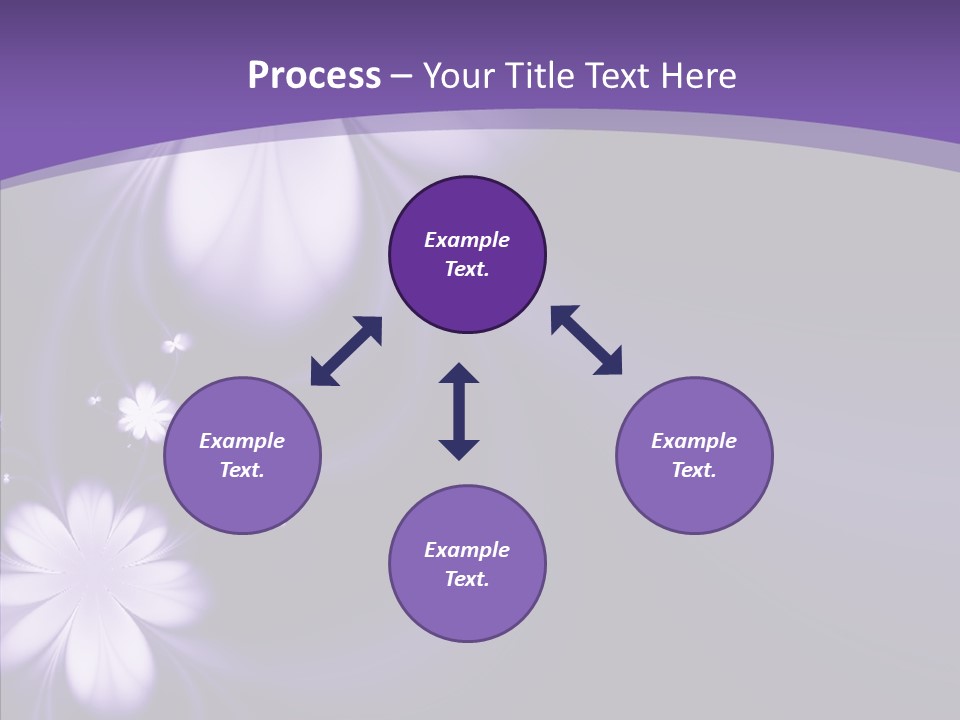 Flora Decoration Black PowerPoint Template