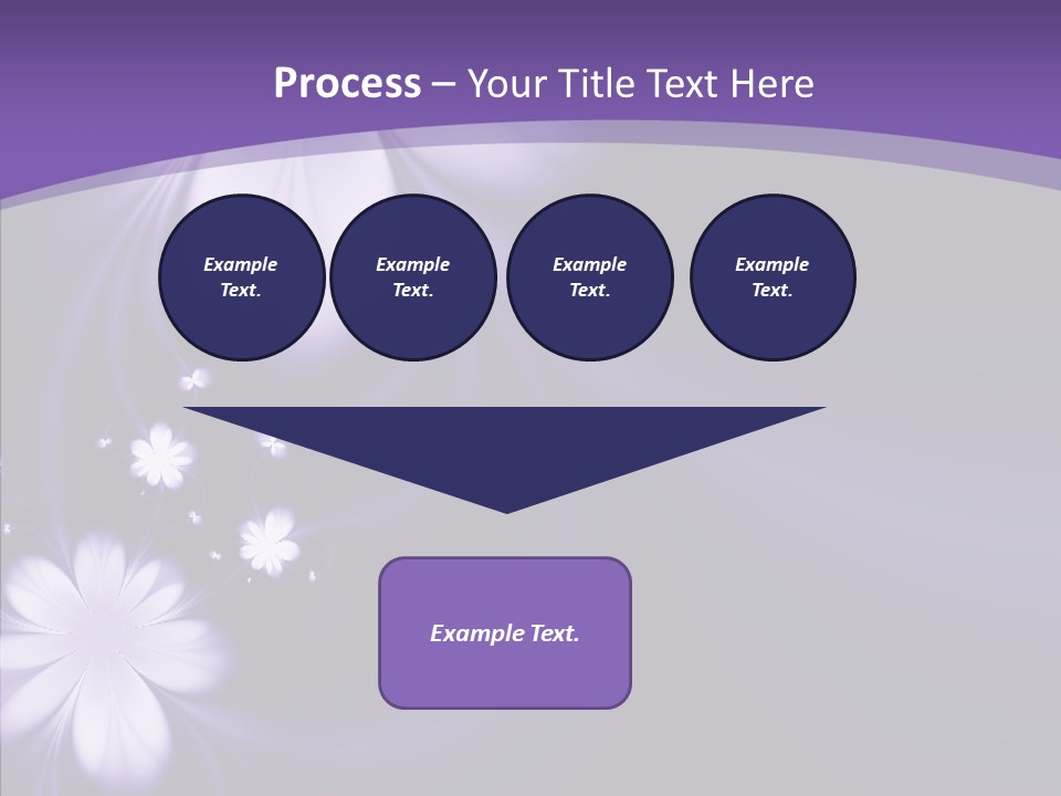 Flora Decoration Black PowerPoint Template