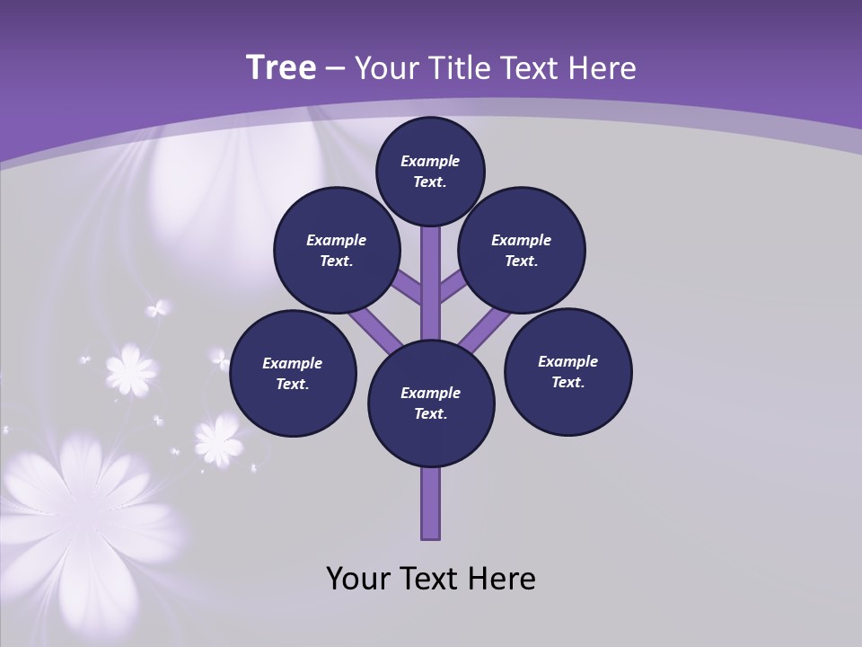 Flora Decoration Black PowerPoint Template