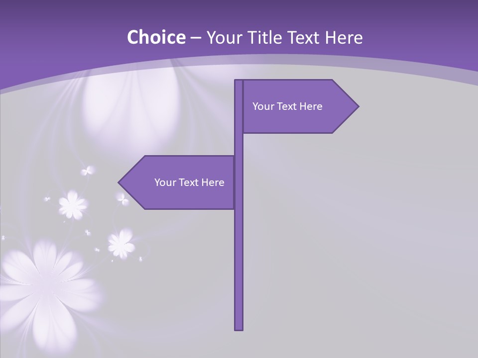 Flora Decoration Black PowerPoint Template