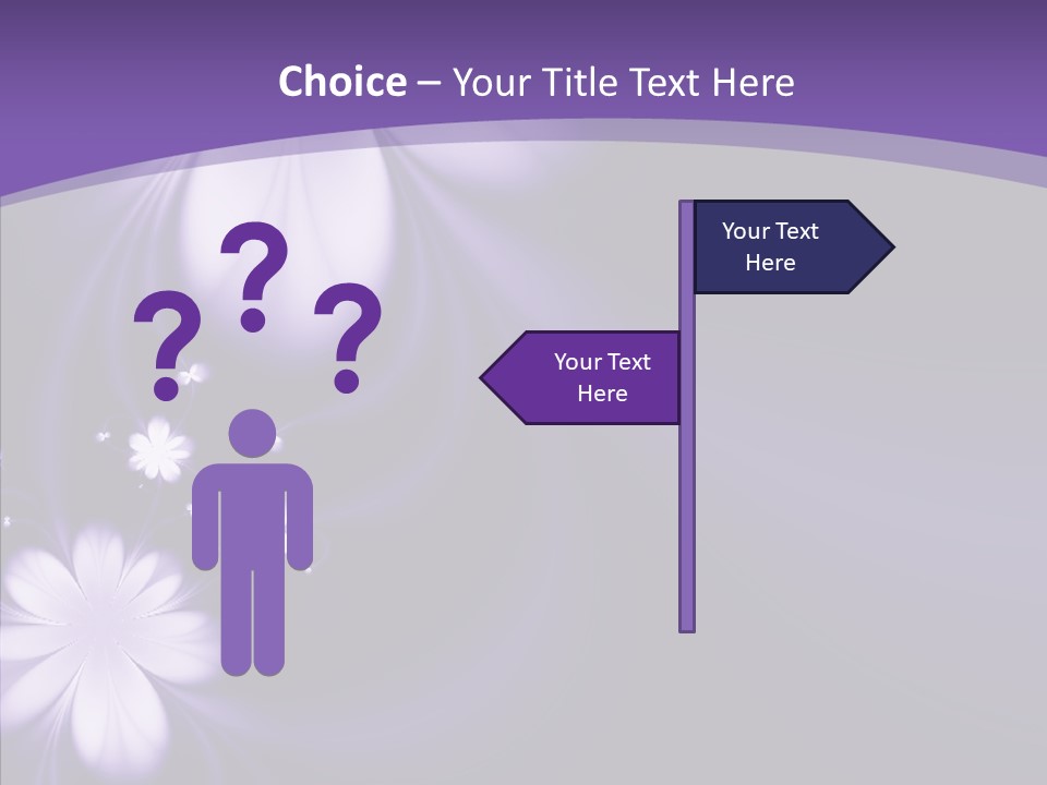 Flora Decoration Black PowerPoint Template