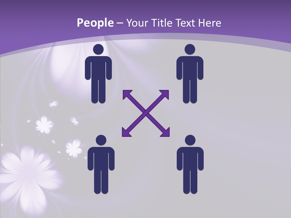 Flora Decoration Black PowerPoint Template