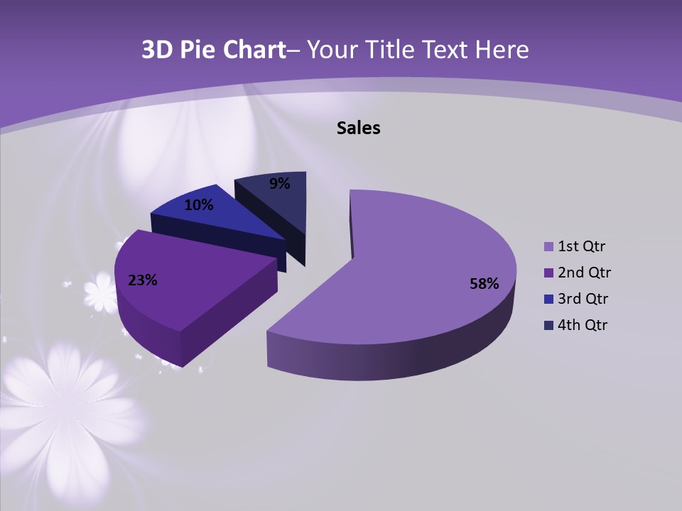 Flora Decoration Black PowerPoint Template