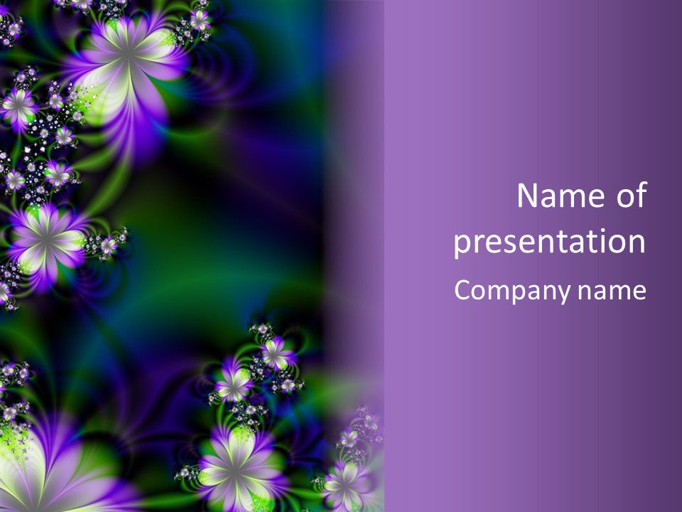 Background Adornment Floral PowerPoint Template