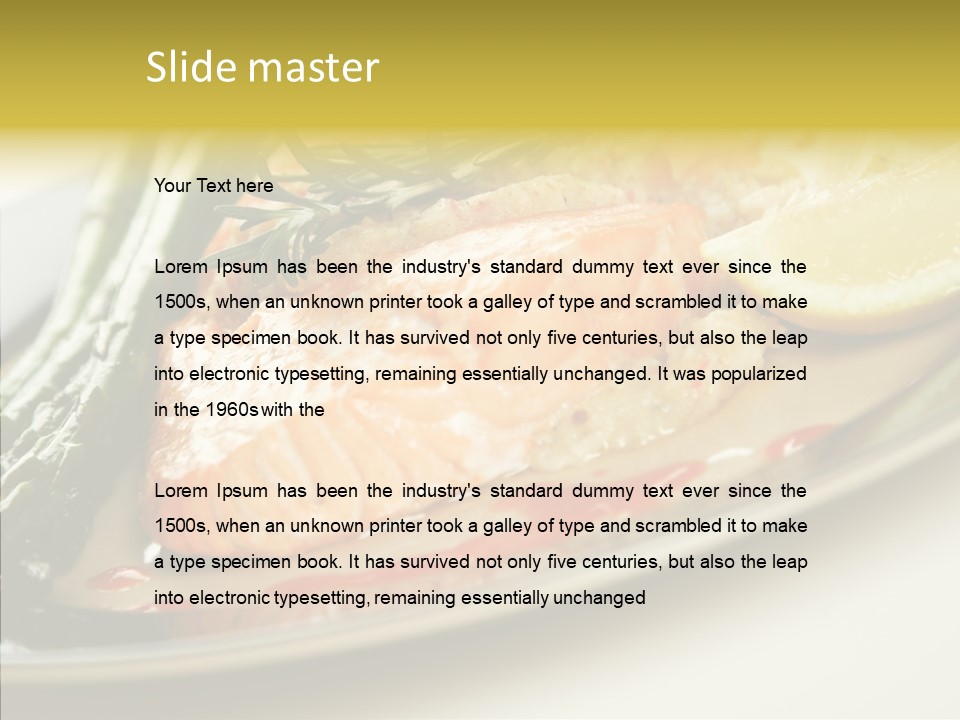 Plate Grilled Asparagus PowerPoint Template