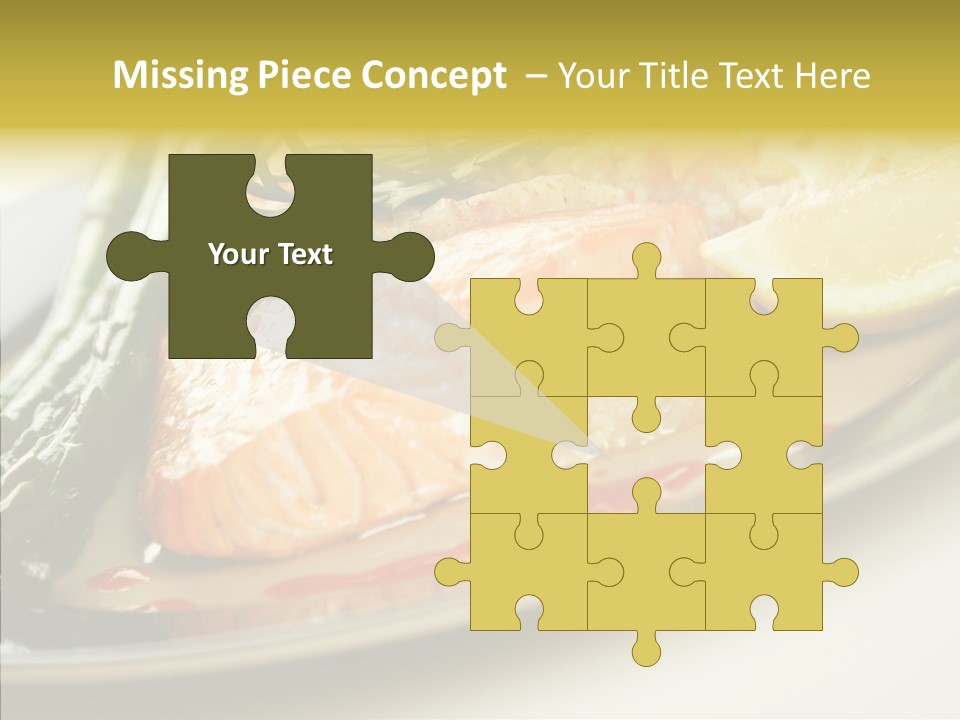 Plate Grilled Asparagus PowerPoint Template