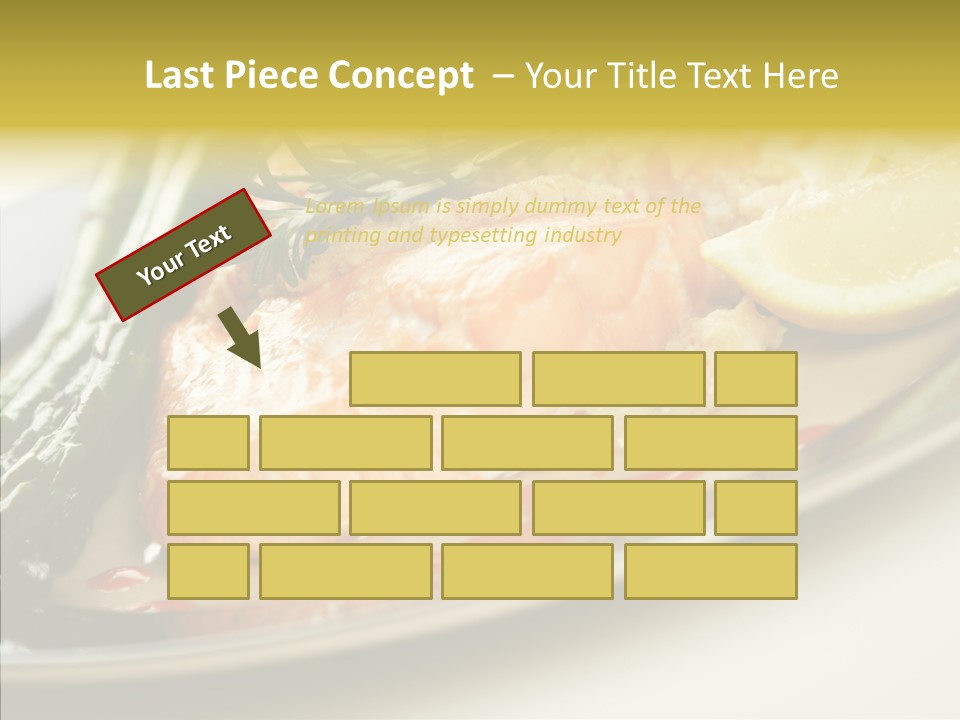 Plate Grilled Asparagus PowerPoint Template