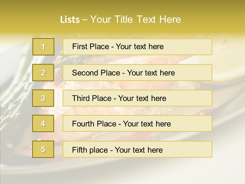 Plate Grilled Asparagus PowerPoint Template