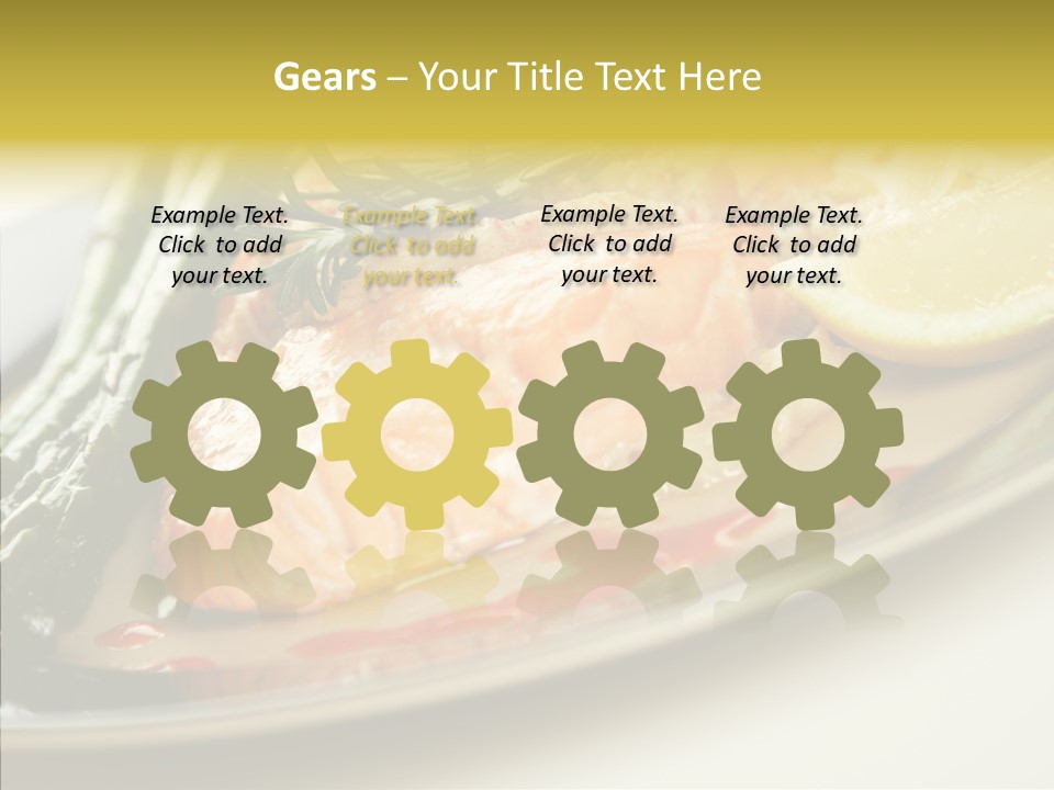 Plate Grilled Asparagus PowerPoint Template