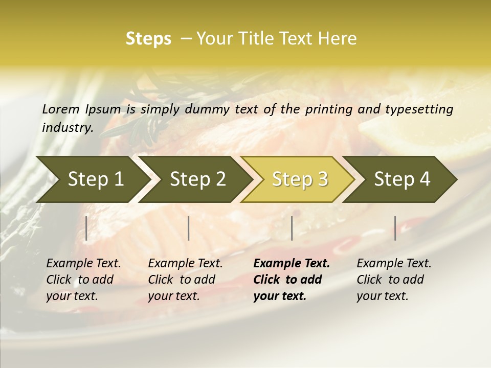 Plate Grilled Asparagus PowerPoint Template