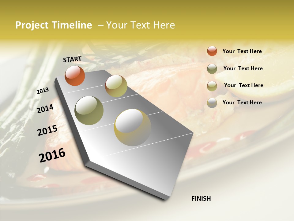 Plate Grilled Asparagus PowerPoint Template