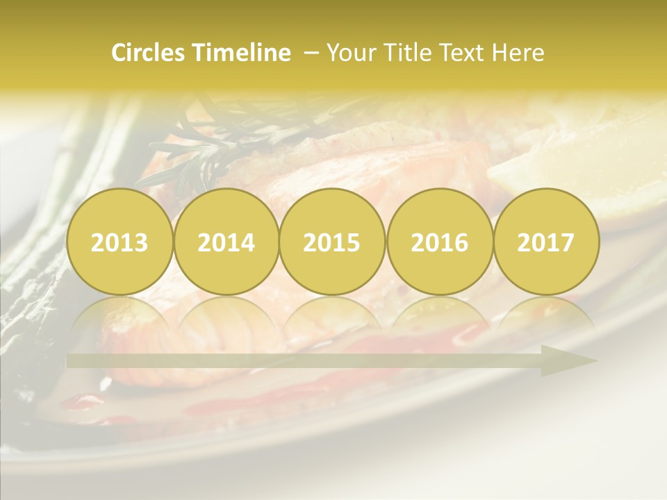 Plate Grilled Asparagus PowerPoint Template