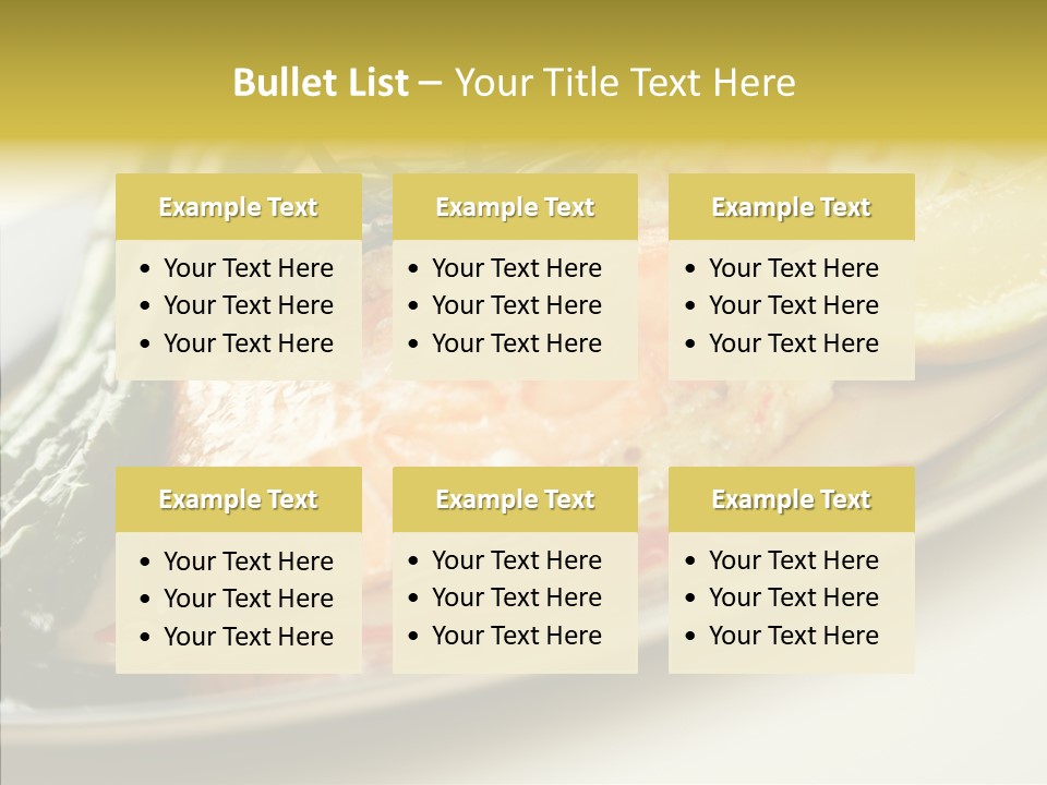 Plate Grilled Asparagus PowerPoint Template