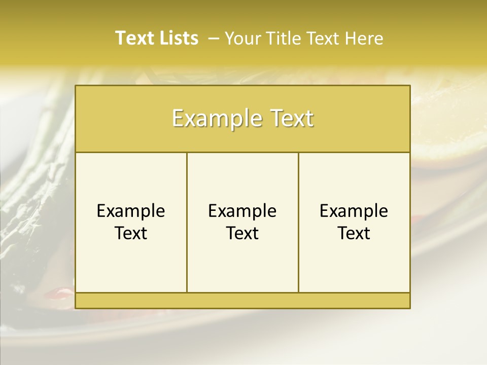 Plate Grilled Asparagus PowerPoint Template