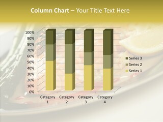 Plate Grilled Asparagus PowerPoint Template