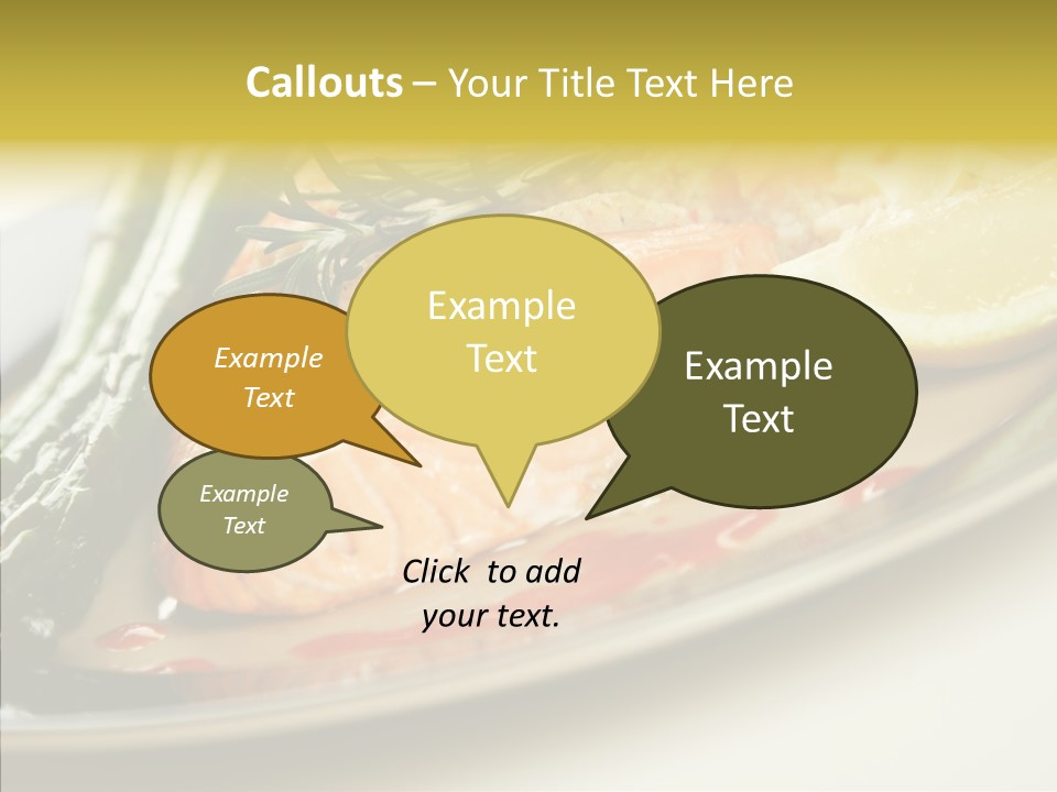 Plate Grilled Asparagus PowerPoint Template