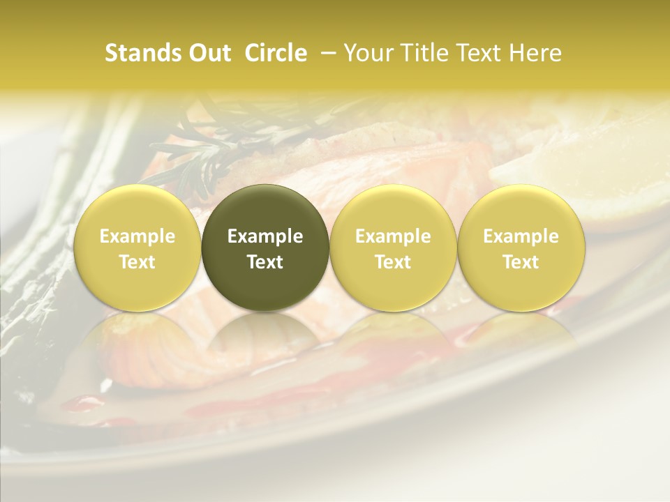 Plate Grilled Asparagus PowerPoint Template