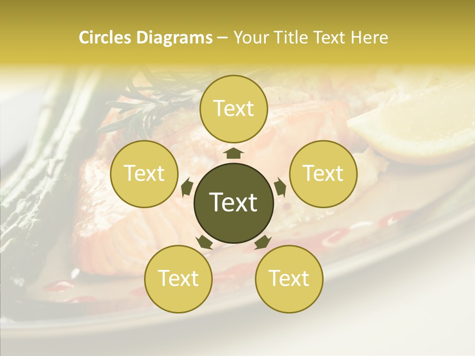 Plate Grilled Asparagus PowerPoint Template