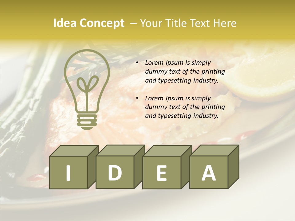 Plate Grilled Asparagus PowerPoint Template