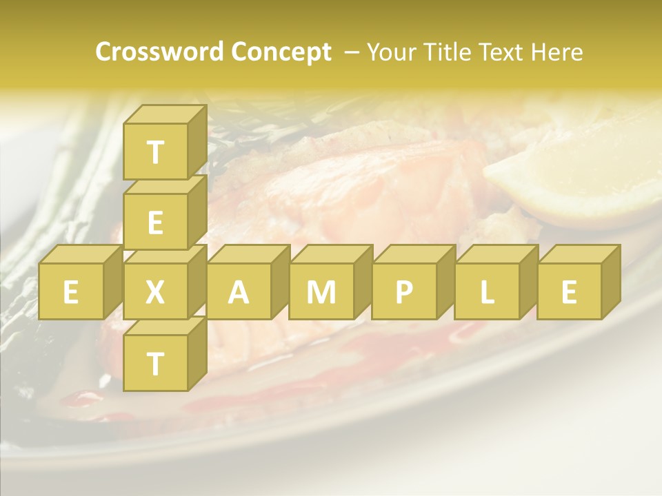 Plate Grilled Asparagus PowerPoint Template