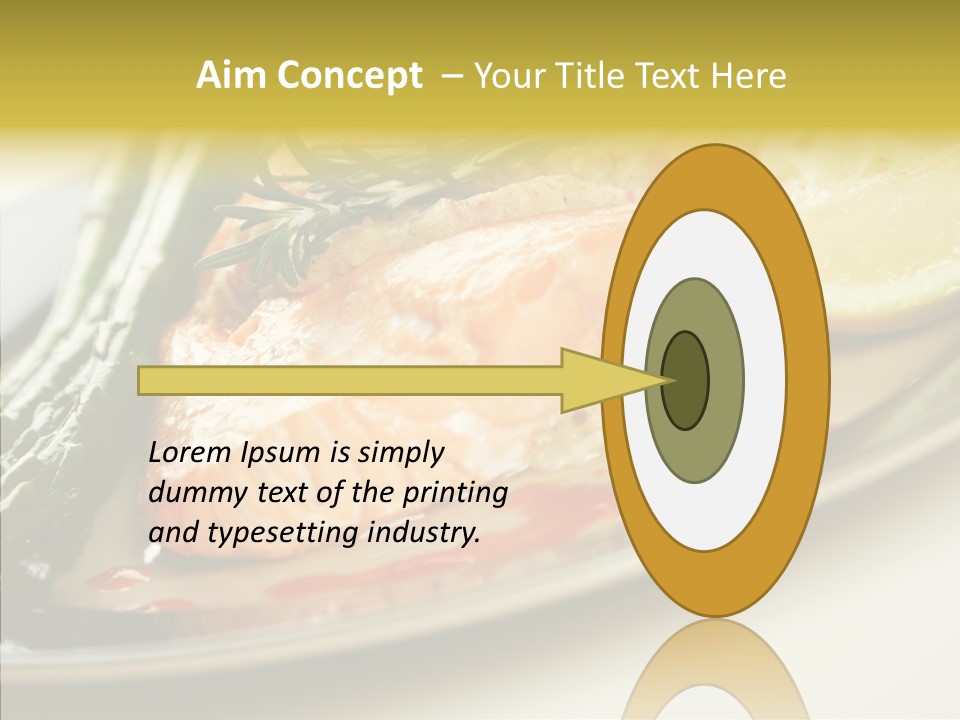 Plate Grilled Asparagus PowerPoint Template