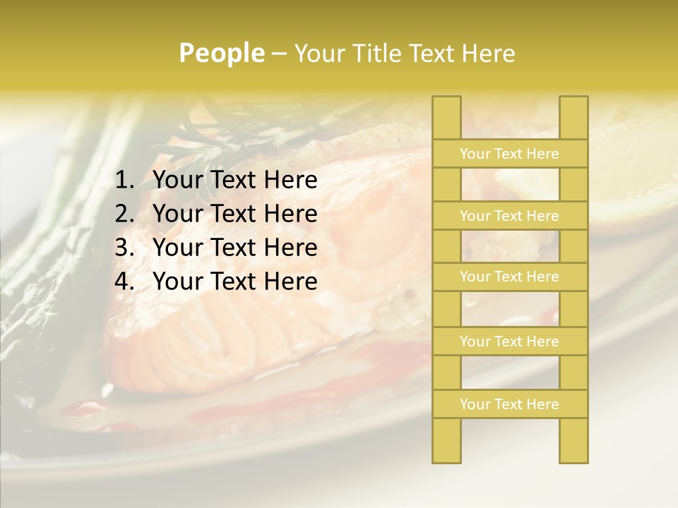 Plate Grilled Asparagus PowerPoint Template