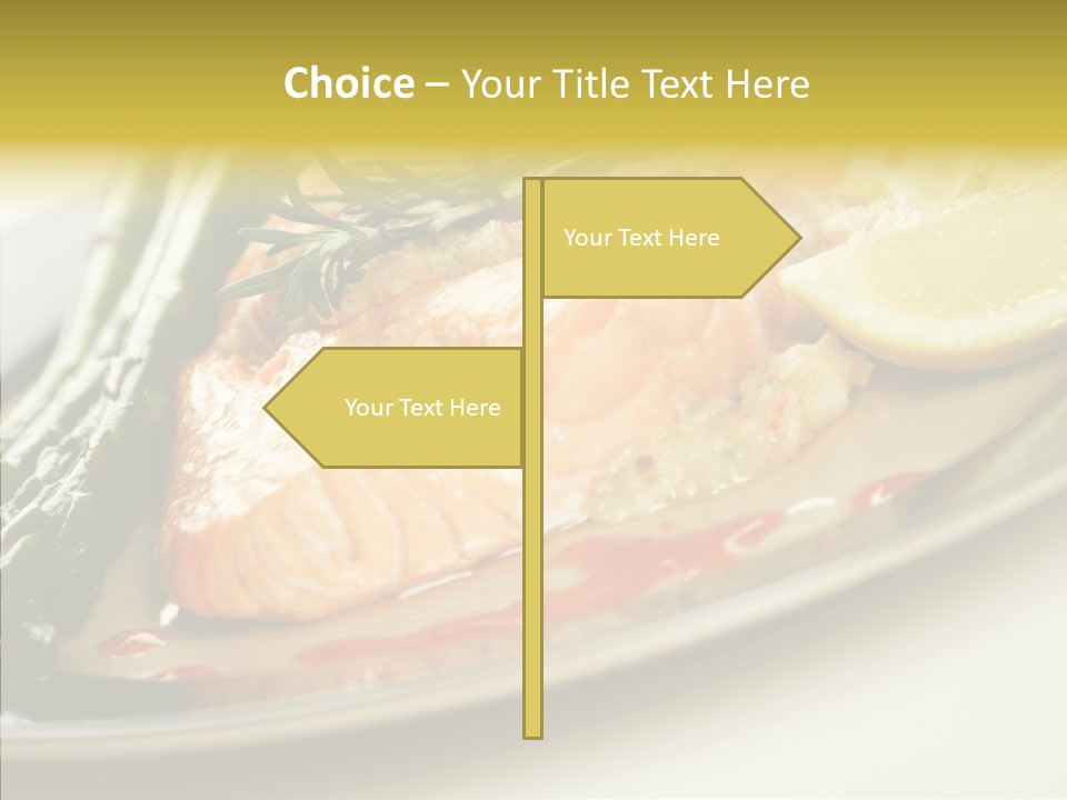 Plate Grilled Asparagus PowerPoint Template