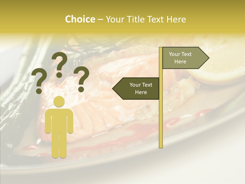 Plate Grilled Asparagus PowerPoint Template