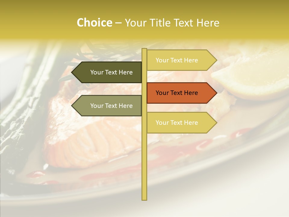 Plate Grilled Asparagus PowerPoint Template
