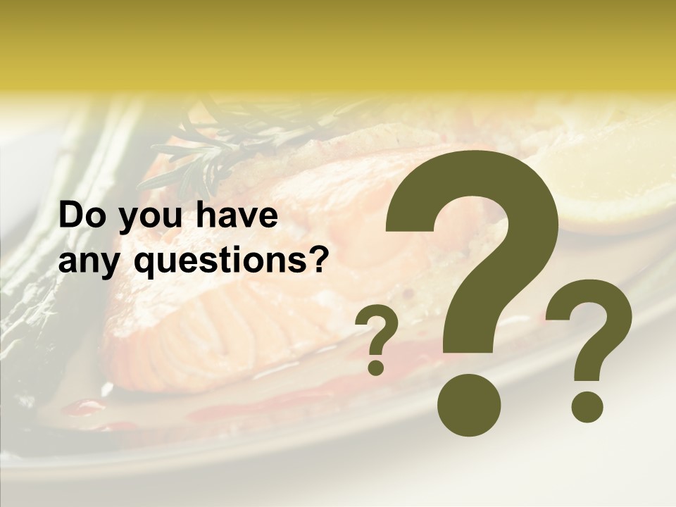 Plate Grilled Asparagus PowerPoint Template