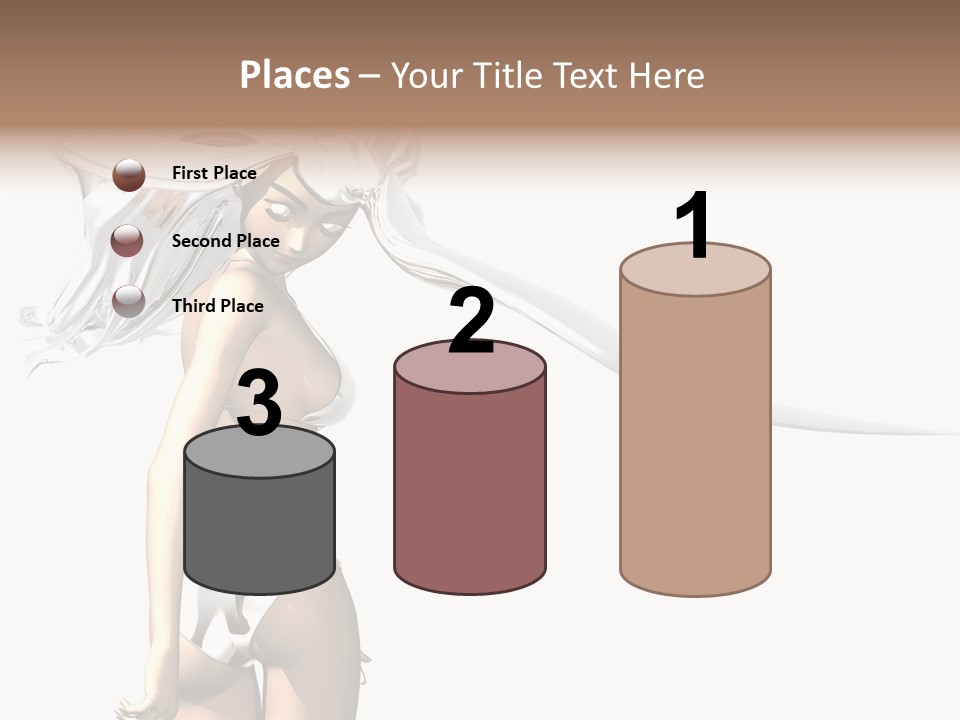 Portrait Young Beautiful PowerPoint Template