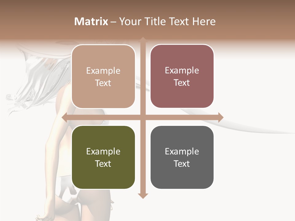 Portrait Young Beautiful PowerPoint Template