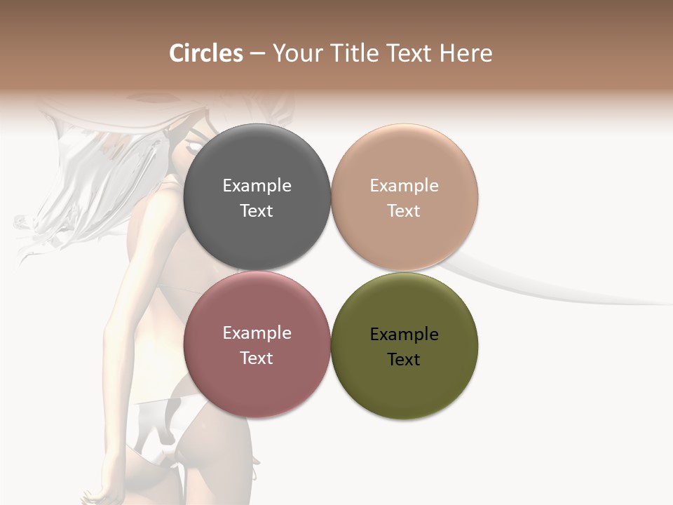 Portrait Young Beautiful PowerPoint Template