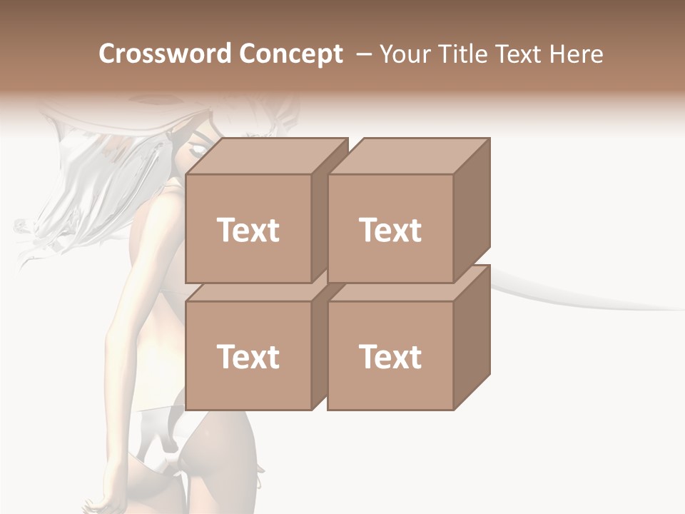 Portrait Young Beautiful PowerPoint Template