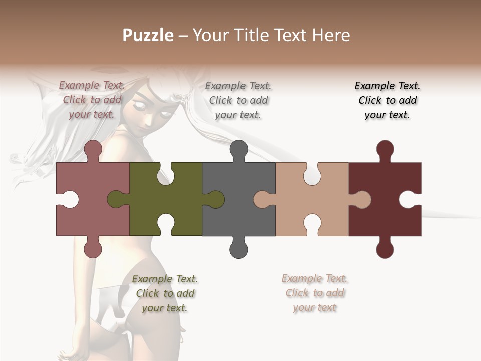 Portrait Young Beautiful PowerPoint Template