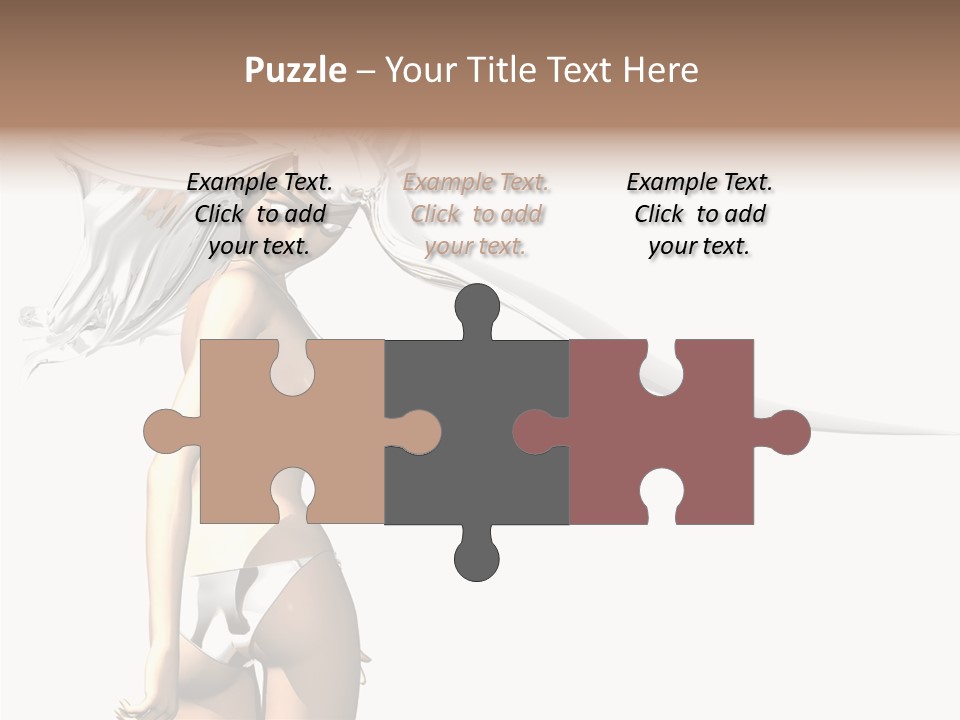 Portrait Young Beautiful PowerPoint Template