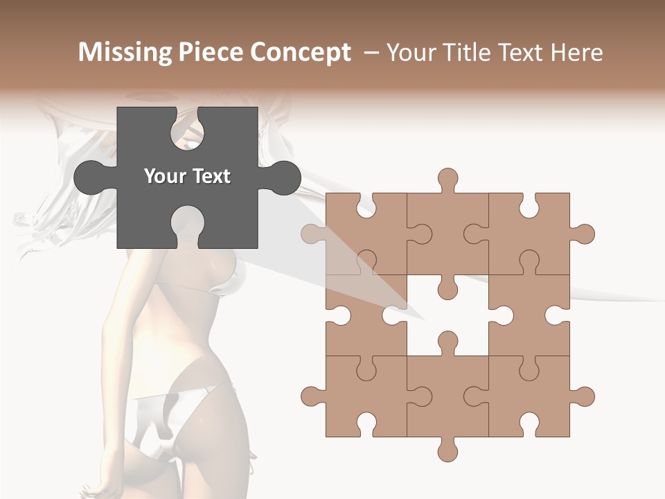 Portrait Young Beautiful PowerPoint Template