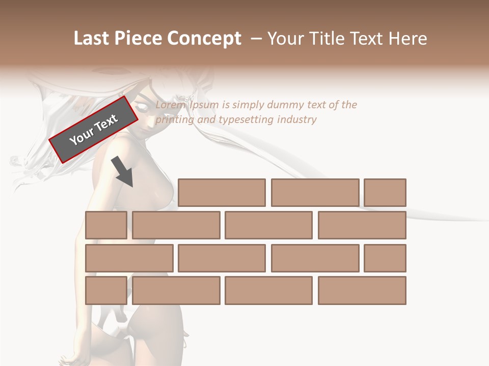 Portrait Young Beautiful PowerPoint Template