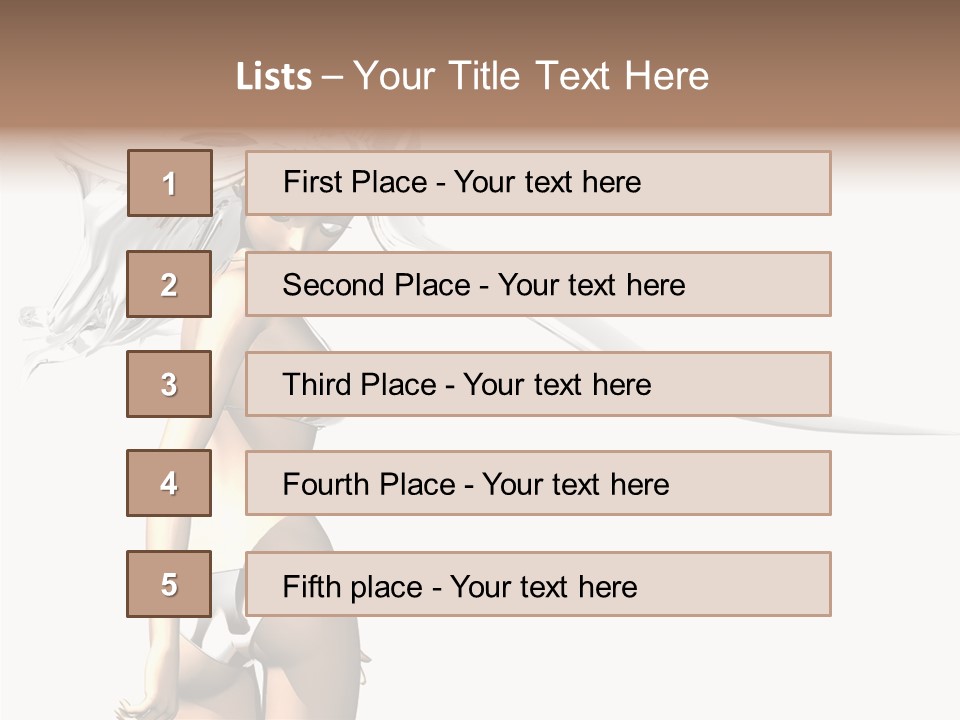 Portrait Young Beautiful PowerPoint Template