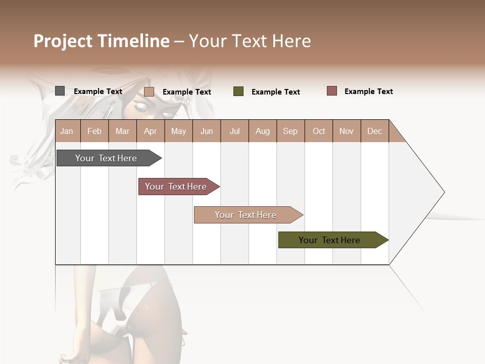 Portrait Young Beautiful PowerPoint Template