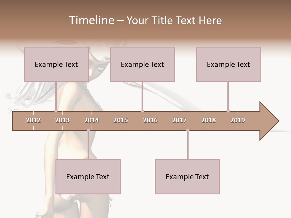 Portrait Young Beautiful PowerPoint Template