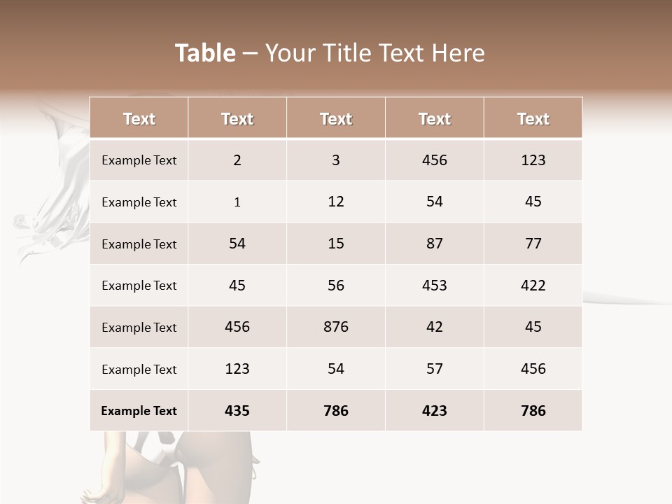Portrait Young Beautiful PowerPoint Template