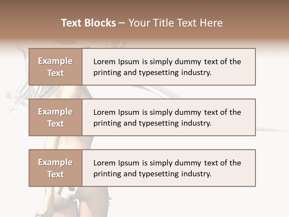 Portrait Young Beautiful PowerPoint Template