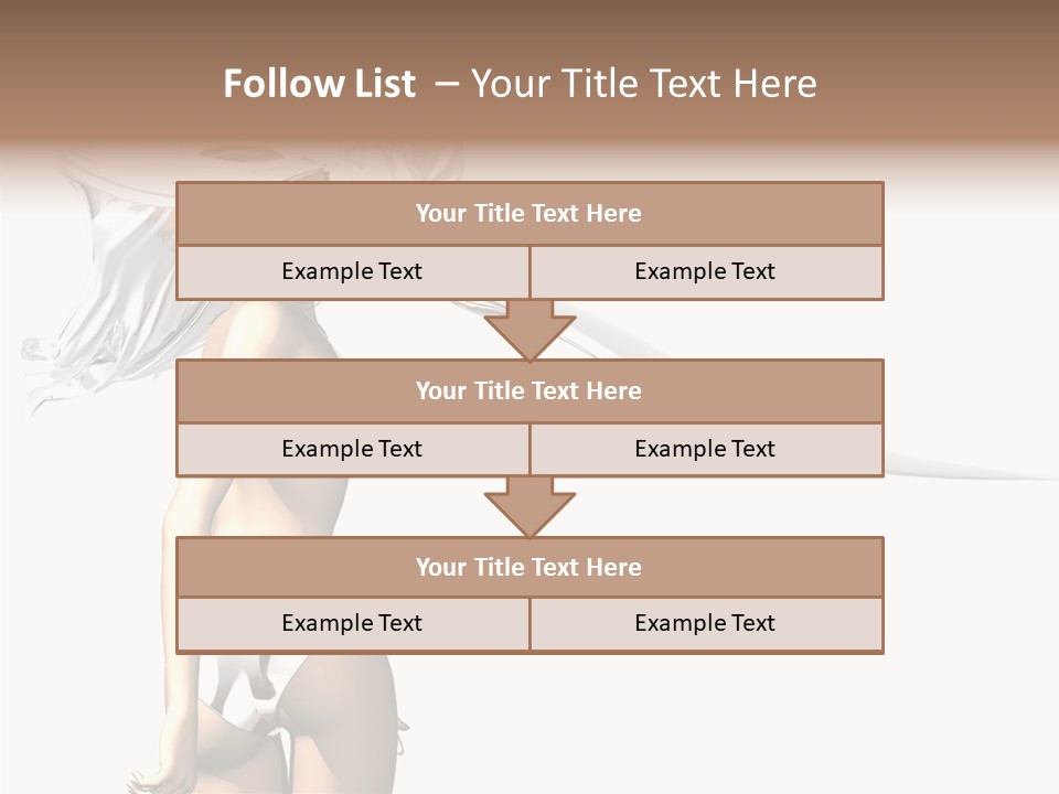 Portrait Young Beautiful PowerPoint Template