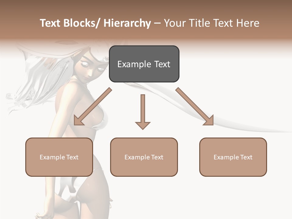 Portrait Young Beautiful PowerPoint Template