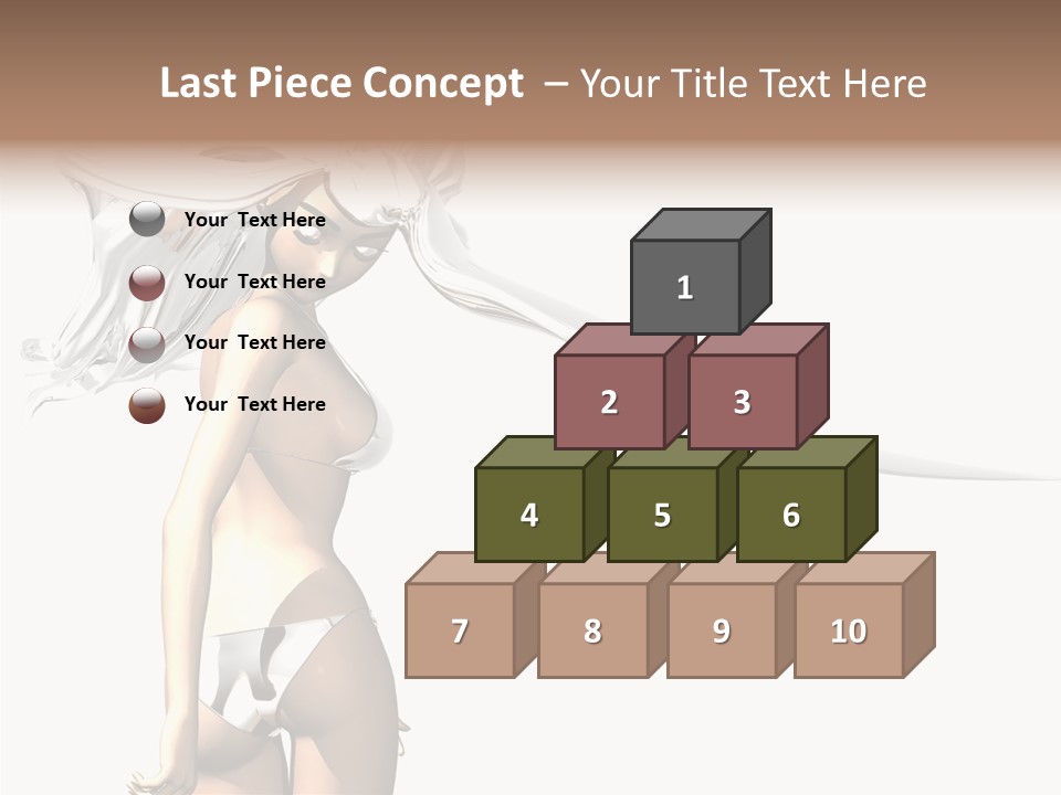 Portrait Young Beautiful PowerPoint Template