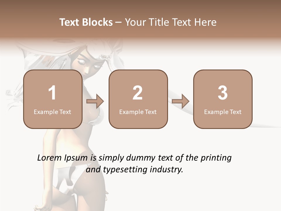 Portrait Young Beautiful PowerPoint Template