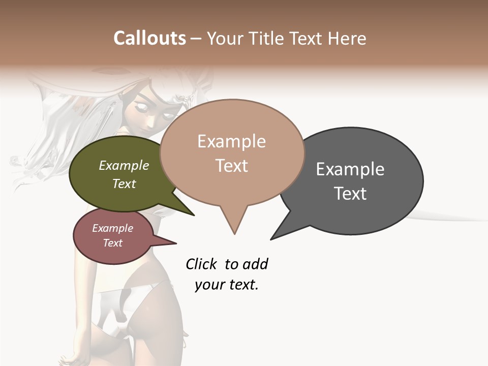 Portrait Young Beautiful PowerPoint Template